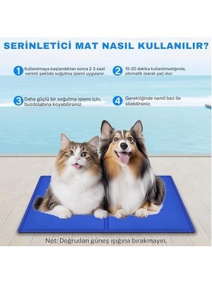 Expresstore Kedi ve Köpek Matı Soğuk Serinletici Kedi Minderi Evcil Hayvan Yatağı Uyku Matı (90 x 50 Cm)