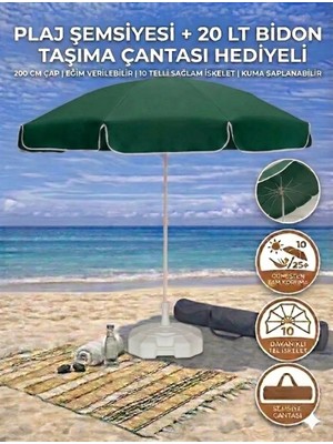 Form Outdoor Plaj Şemsiyesi 20LT. Bidonlu + Taşıma Çantası Hediyeli