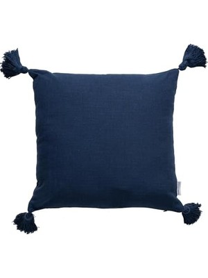 DMR Home Alba Kırlent Püsküllü Lacivert 45X45