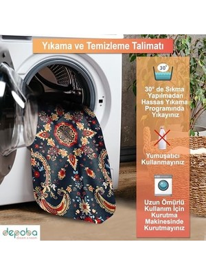 DMR Home Toven Şönil Kaymaz Doğal Pamuk Tabanlı Yıkanabilir Antibakteriyel Çevre Dostu Salon Halısı 100X150