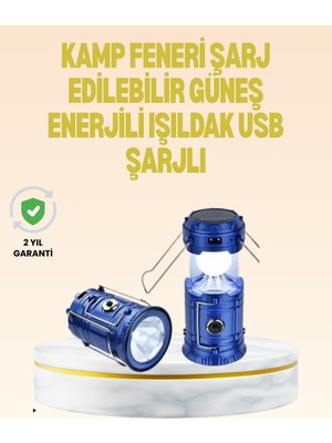 TKÇ Katlanabilir USB Çıkışlı Kamp Feneri – Şarj Edilebilir Dayanıklı ve Çok Fonksiyonlu