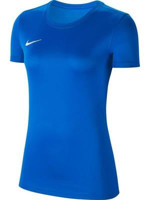 Nike Dry Park VII Jsy SS Kadın Mavi Tişört Nefes Alabilir Kumaş ve Şık Tasarım ile Spor ve Günlük Kombin=BV6728-463