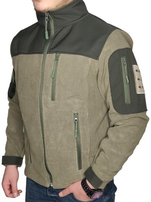 Haki LIGHTINGHM Askeri Erkek Softshell Polar Ceket M Beden Taktik Kullanım için Tasarlandı