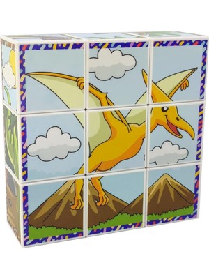 Expresstore Dinozorlar 3D Manyetik Puzzle Seri 1 - (9 Mıknatıslı Küp 6 Dinazor Yapboz)