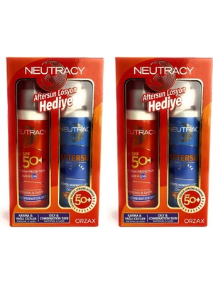Expresstore Orzax Neutracy Güneş Koruyucu Set Karma & Yağlı Ciltler Için - Güneş Kremi SPF50+ 150 ml + After Sun Losyon 150 ml (2 Paketi)