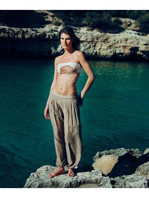 İpekyol Desenli ve işlemeli bikini seti IS1260038006018