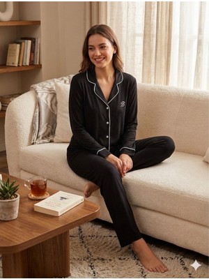 Başaksu Önden Düğmeli Bayan Pijama Takım 98001