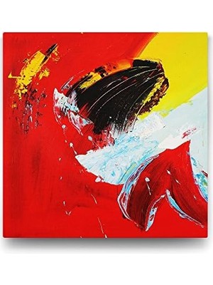 Expresstore Kırmızı Doğaçlama Tablo - 70X70CM