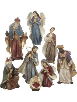 Expresstore Kurt S. Adler Resin Bibloları, 16 Cm, 8 Parça Set