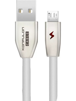 LTG Nova S53 LED Işıklı Micro USB Kablo 1m 3A - Beyaz