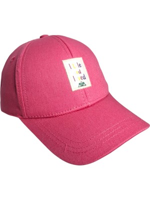 Spteks Kitti 4-8 Yaş Kız Çocuk Pembe Renk Amblem Desenli Şık Ve Rahat Yazlık Kep Şapka