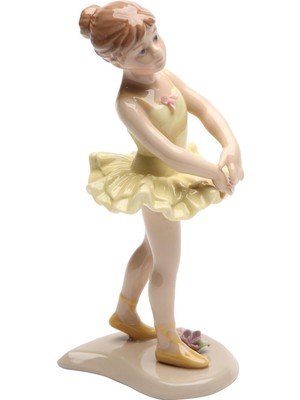 Expresstore Gifts 20864 Balerin Sarı Seramik Heykelcik, 15,4 cm