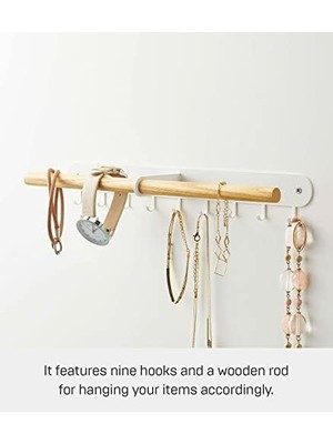 Expresstore Home -Mounted Accessory Holder Takı Rafı, Çelik, Beyaz, Tek Beden