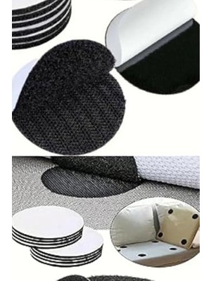 Expresstore Usin 4lü Set Halı Kilim Paspas Çarşaf Örtü Minder Kaydırmaz Tutucu Yapışkanlı Cırt Cırt Bant Bandı