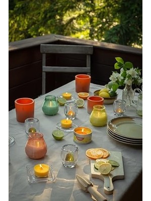 Expresstore Kokulu Tealight Mum, Mimosa Kokulu, Sarı Renkli, 18'li Paket, 4 Saatlik Uzun Yanma Süresi - Ev Mumu - Iç Dekorasyon - Doğal Özler - Doğal Vegan Içerir - Yağı Içermez