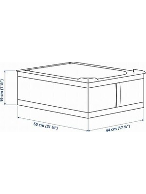 Expresstore Saklama Çantası Skubb Yatak Altı Komodini, Dolap Çantası 43 x 53 x 19 cm Fermuarlı - Beyaz
