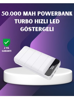 Toyigoo 50000MAH Yüksek Kapasiteli Powerbank Hızlı Şarj ve LED Ekranlı - Lisinya