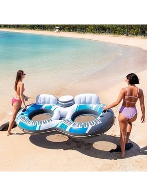 Expresstore 56827 River Run Çift Taraflı Mavi Fileli Koltuk 243 Cm, Su Sporları, Plaj Malzemesi, Şişme Ürün, Yüzme Aksesuarı, Kamp, Dalış, Güvenlik