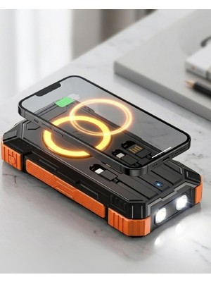 Toyigoo 20000 Mah Powerbank Güneş Enerjili Kablosuz Şarj Hızlı Şarj Taşınabilir Batarya (Kopya) - Li