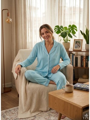 Başaksu Önden Düğmeli Bayan Pijama Takım 98001