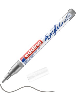 Edding 5300 Akrilik Markör Gümüş Renk 1-2 Mm’Lik İnce Uç 1 Adet -  Kaliteli