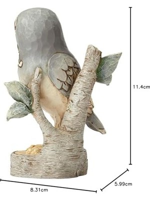 Expresstore Ast Üzerinde Orman Bayrağı, Taş Reçine, Gri, 11,4 cm