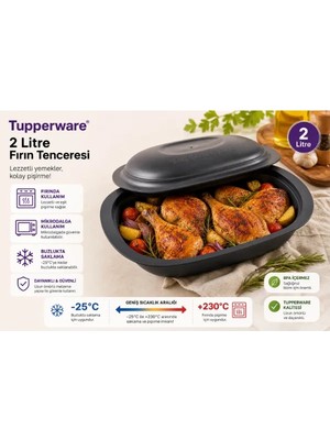Tupperware Ultra Pro 2 Litre  Fırın Kabı