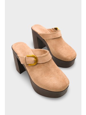 Capone Outfitters Edith Platform Bilekten Bantlı Kadın Sabo Sandalet