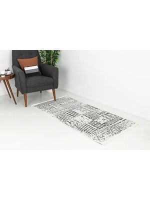 Vivense Life Makine Halısı 6031, Saçaklı, Gri, 80X150