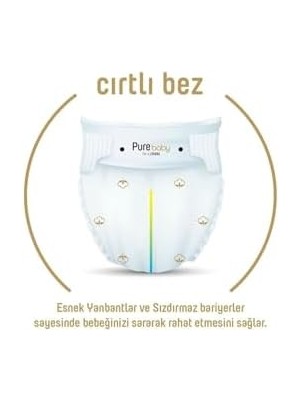 Assess Store Pure Baby Organik Pamuklu Cırtlı Bez Ekonomik Paket 5 Numara Junior 152 Adet