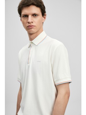 Lufian Levı Smart Erkek Polo Tişört Beyaz