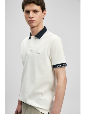Lufian Hold Smart Erkek Polo Tişört Kırık Beyaz
