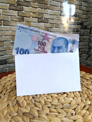 Assess Store 100 Adet Kendinden Yapışkanlı Zarf Davetiye Mektup Para Belge Dilekçe Düğün Kına Nişan Sünnet 16,3cm x 11,5cm 100'LÜ