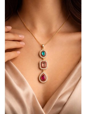 VogueaStyle Çok Taşlı Vintage Şıklık Kolye