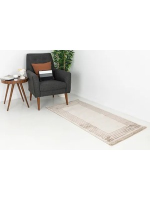 Vivense Life Makine Halısı 6102, Saçaklı, Bej, 80X300