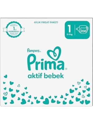 Assess Store Aktif Bebek, Bebek Bezi 1 Numara, 200 Adet Aylık Fırsat Paketi
