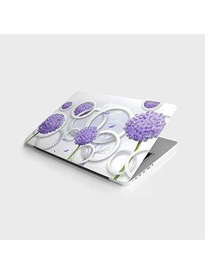 Assess Store Laptop Notebook Pc Kaplama Etiketi Mor Çiçekler