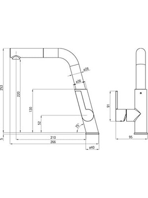 Assess Store Deante Sılıa Siyah Krom Mutfak Bataryası