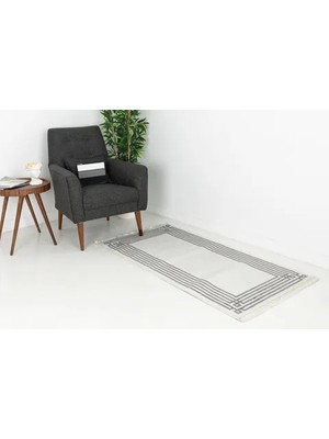 Vivense Life Makine Halısı 6101, Saçaklı, Krem, 80X150