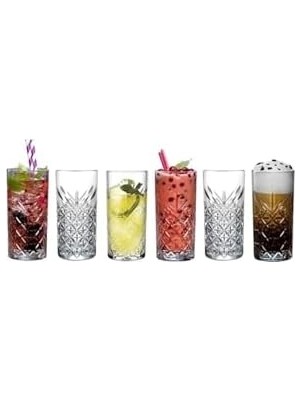 Assess Store 52820 6'lı Long Drink Meşrubat & Kokteyl Bardağı 295 cc FAYA00001079