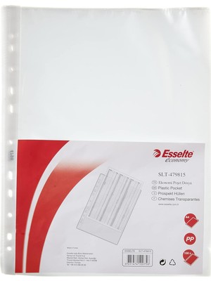 Assess Store 479815 Poşet Dosya Ekonomi A4 11 Delikli, 100 Adet, Buzlu
