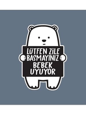 Assess Store Lütfen Zile Basmayınız - Bebek Uyuyor Ayıcık