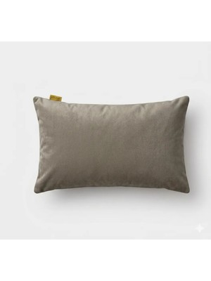 Lidoma Home "taupe" Kadife Dokulu Düz Kırlent Kılıfı 30X50 - Vizon