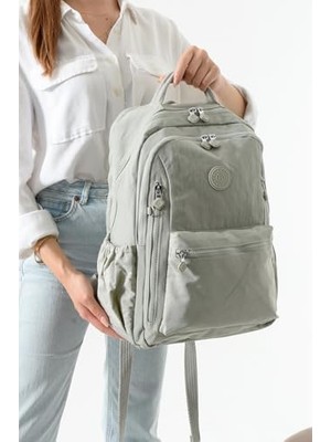 Assess Store Louisiana Polo Bolsas Kadın Okul Sırt Çanta Açık Gri 1091