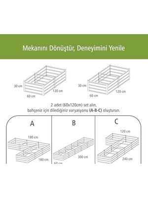 Assess Store Premium Yükseltilmiş Sebze Yatağı, Galvanizli Paslanmaz Çelik Bahçe Bostan Yatağı, Ağaçlar, Otlar, Domates, Biber, Brokoli, Havuç Için, Modüler Kolay Montaj, 120X60X30 cm