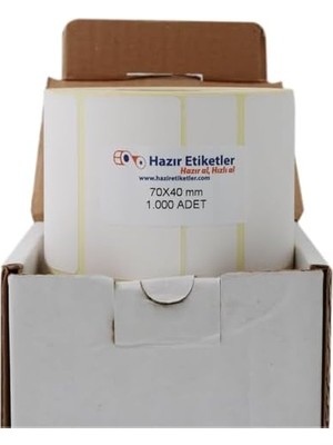 Assess Store Pp Opak Etiket 70MM x 40MM 1000 Adet