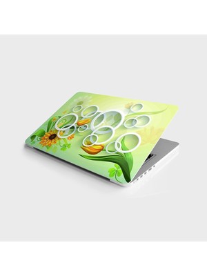 Assess Store Laptop Bilgisayar Notebook Pc Kaplama Etiketi Yuvarlak Lale