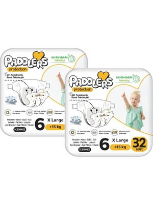 Assess Store Protection Bebek Bezi 6 Numara X-Large (15+ Kg) 64 Adet – 2’li Set, Maksimum Koruma