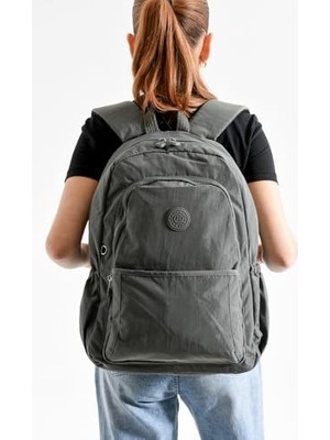 Assess Store Louisiana Polo Bolsas Kadın Okul Sırt Çanta Gri 1090