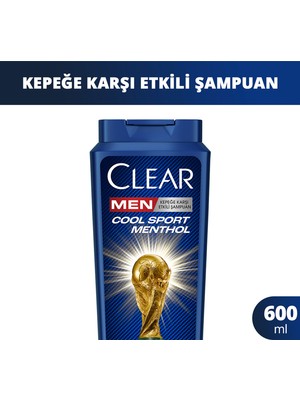 Clear Men Kepeğe Karşı Etkili Şampuan Cool Sport Menthol 600 ml